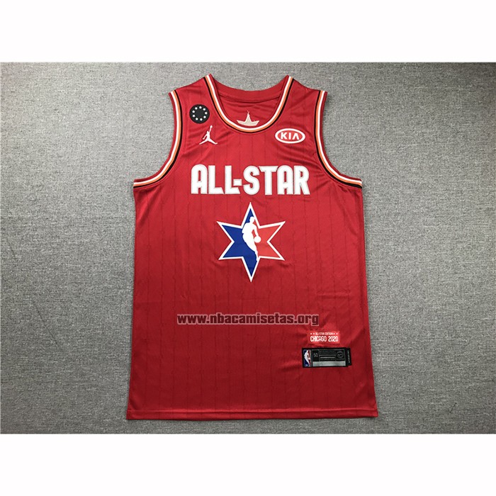 Camiseta All Star 2020 Los Angeles Lakers Lebron James NO 2 Rojo